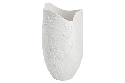 Ваза для цветов 36см Home & Style Пальмы Manila белая