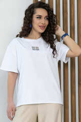 Футболка Аника (белая/коты) Б13493-20М LT Collection