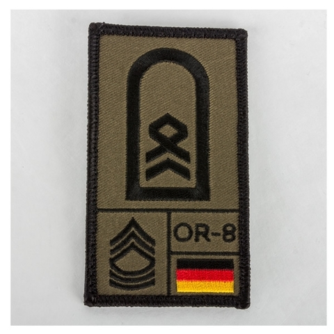 Café Viereck Rank Patch Stabsfeldwebel oliv