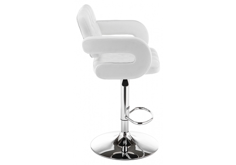 Барный стул Shiny белый 58*58*92 Хромированный металл /Белый