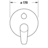 Duravit B.1 Смеситель для ванны скрытого монтажа (наружная часть круг) с переключателем и перепускным клапаном, цвет: хром B15210012010