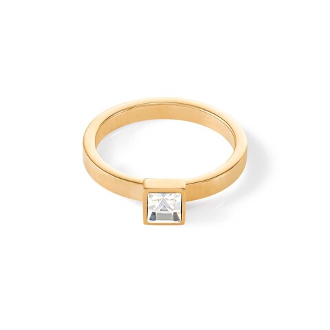 Кольцо Coeur de Lion Crystal-Gold 18 мм 0501/40-1816 56 цвет прозрачный, золотой
