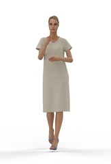Нона. Платье женское прямое с карманами, коротким рукавом PL-42-5373