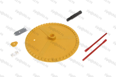 Комплект для установки в машинное помещение для лебедки МСК (штурвал пластиковый 370мм, вал, рукоятки, выключатель)