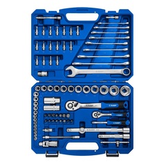 ЗУБР А-82, 82 предм.,(1/2? + 1/4?), универсальный набор инструмента, Профессионал (27635-H82)