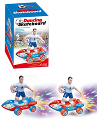 Футболист на Скейте, свет/звук/движение, размер 19см*13см12см.