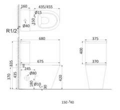 CR1002R  УНИТАЗ-КОМПАКТ HDC623P Creo нано белый с сиденьем