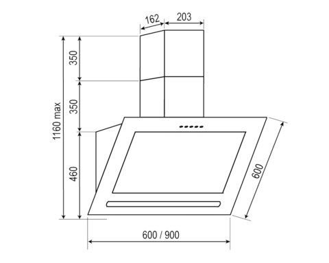 RAINFORD RCH-3637 White glass