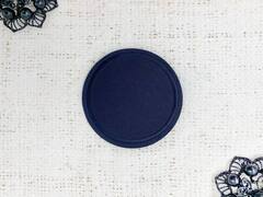 Термоаппликация, d 6 см, тёмно-синий