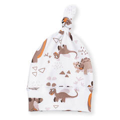 Шапочка с узелком (дино беж)