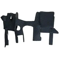 Ковры 3D SHACMAN X3000 (экокожа, черный, синяя строчка)