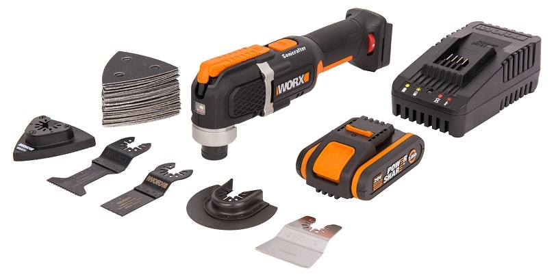 Реноватор аккумуляторный WORX Sonicrafter WX696, 20В, 2Ач х1, кейс