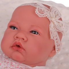 Munecas Antonio Juan Кукла-младенец Сесилия в белом, 42 см (50044)