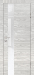Дверь P-10 / Цвет Дуб скай бежевый / белоснежный лакобель / Двери PROFILO PORTE