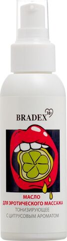 Тонизирующее массажное масло Bradex с цитрусовым ароматом - 100 мл. - Bradex KN 0016
