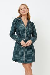 Сорочка женская с длинными рукавами ARUELLE GENNY_Зеленый