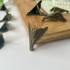 Ножки для шкатулок угловые бронзовые, 2,5*1,2 см, набор 8 шт.