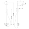 Abber AF8516GL Душевая стойка Abber Thermostat AF8516GL с термостатом и изливом, золото матовое