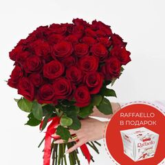 51 Роза красная Эквадор 60см.