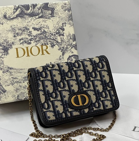 Сумка Dior 30 Montaigne жаккард Oblique nano