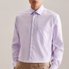 Сорочка мужская Seidensticker Regular Fit 01.153690-82 из твила сиреневая