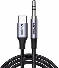 Кабель аудиоадаптер  UGREEN CM450 (55734) USB-C Male to 3.5mm Male Audio Cable Adapter, 1м, черный