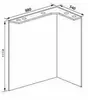 Aquanet 158821 Компл.2 - Зеркало Корнер 88 R угл. + карниз (158821)