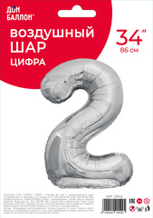 К 34''/86 см, Цифра ЭКО, Серебро, 