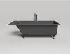 Salini CASCATA 180x80 104213GRH Ванна встраиваемая S-Sense, глянцевый, покраска внутренней поверхности ванны RAL