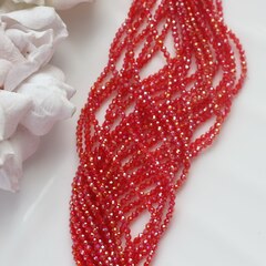 Бусины стеклянные красные круглые 2 мм, К188
