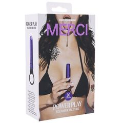 Мини-вибратор Merci Power Play со скошенным кончиком - 13,3 см. - 