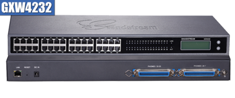 Grandstream GXW4232 - IP шлюз. 32xFXS, 1xLAN, (1GbE)Gigabit Ethernet