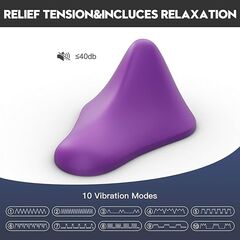 Фиолетовый треугольный вибромассажер Triangle Muscle Massager - 