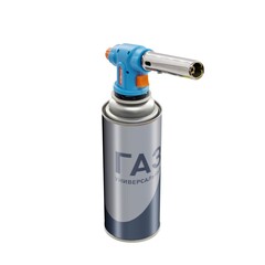 73-0-008 Горелка газовая на баллон, сопло 19 х 73 мм, пьезоподжиг, расход 80 г/ч, работа 360°, ABS (РемоКолор)