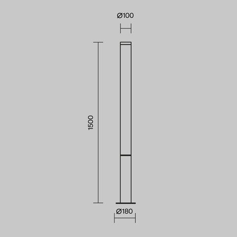 Ландшафтный светодиодный светильник Maytoni Ginza O041FL-L50B3K