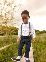 Комплект из четырех предметов для мальчика Next B93-154, Темно-синий, Белый