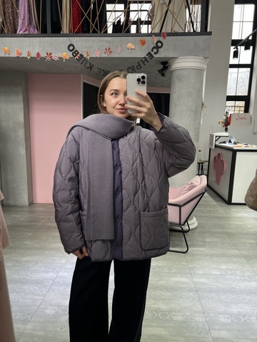 Бомбер Лоран сиреневый