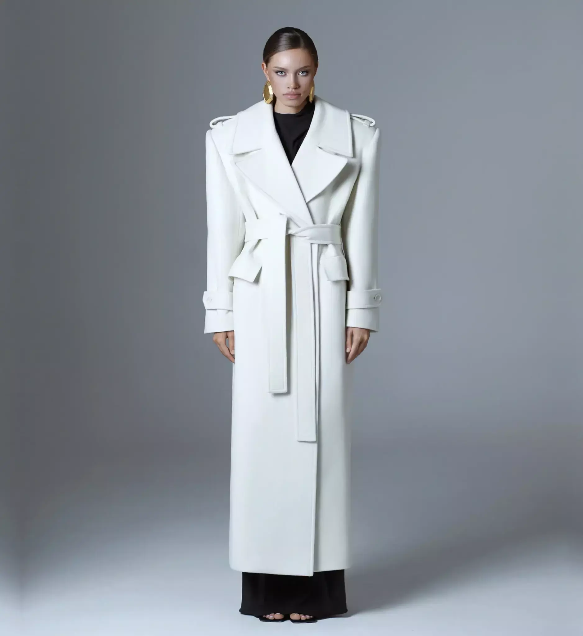 Пальто из шерсти MILKY, Молочный