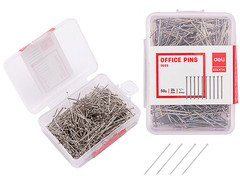 Булавки никелированные 100 шт в пласт.коробке Е0023