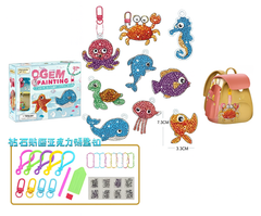 Вышивка алмазной мозаики брелки морские животные 20*15