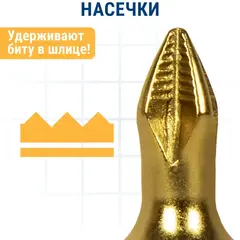 Бита отверточная ПРАКТИКА Эксперт PH-1 х 25мм Tin (037-008)