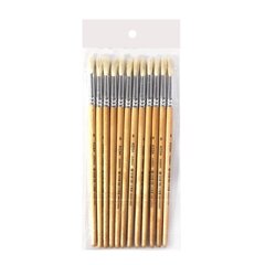 
          Кисть коза, Alingar, круглая, №8, деревянная ручка, 12шт/уп, европодвес