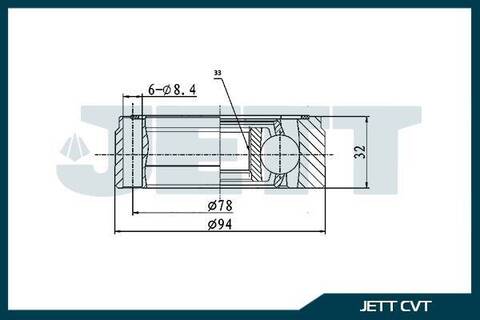 ШРУС внутренний JETT V40-3008