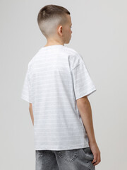 фуфайка  для мальчика  КР 302912/св.серый меланж,полоска к634