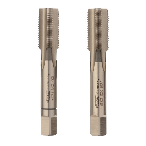 Метчик М12х1,0 (Комплект 2шт) DIN2181 HSSE 6h 70мм a=7,0 Volkel 56344