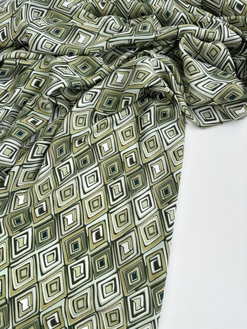 Вискоза штапель Зеленый ромб