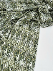 Вискоза штапель Зеленый ромб