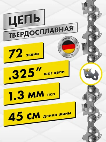 Цепь пильная DDE твёрдосплавная 20BPT 325