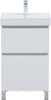Aquanet 345374 Тумба с раковиной Вега 50 (Ирис) напольная 2 ящ. цв. белый глянец (345374)