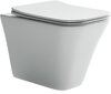 Ceramica Nova Mono CN1902 Подвесной унитаз c ультра тонким сидением с функцией плавного закрытия, цвет: белый